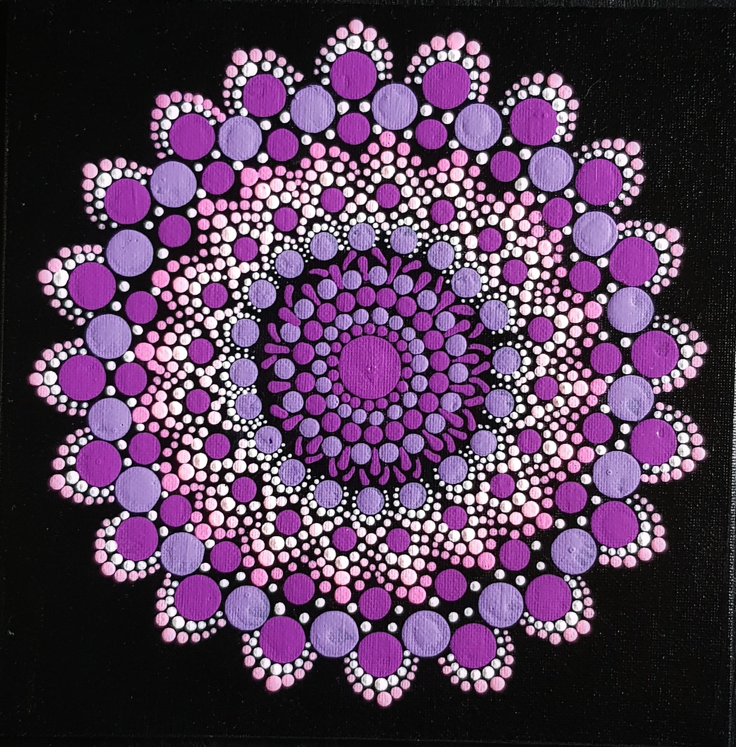 **SOLD** Morning Glory - Acrylic on Canvas: 20cm x 20cm
