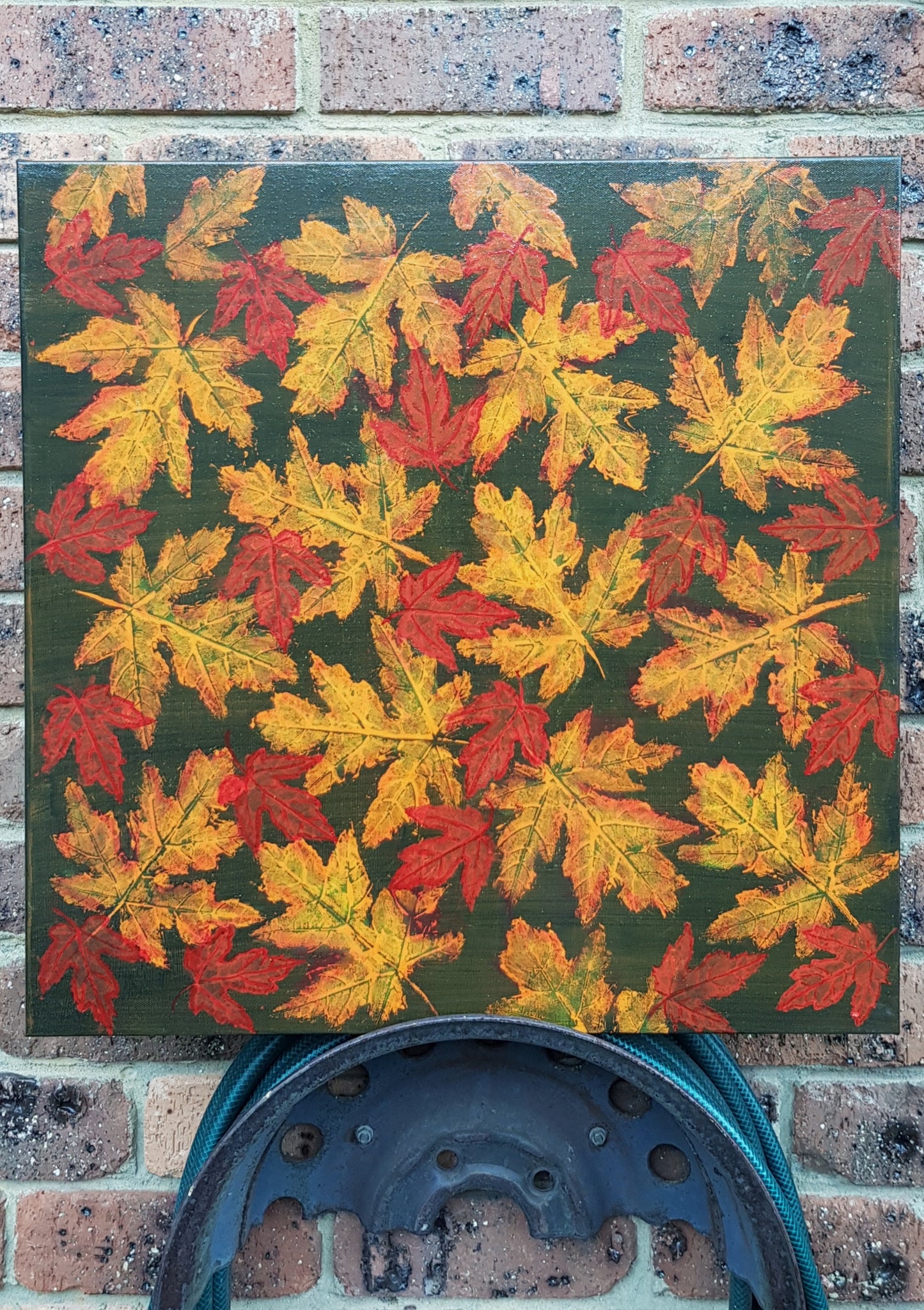 Ode to Autumn - Acrylic on Stretched Canvas: 55.88cm x 55.88cm