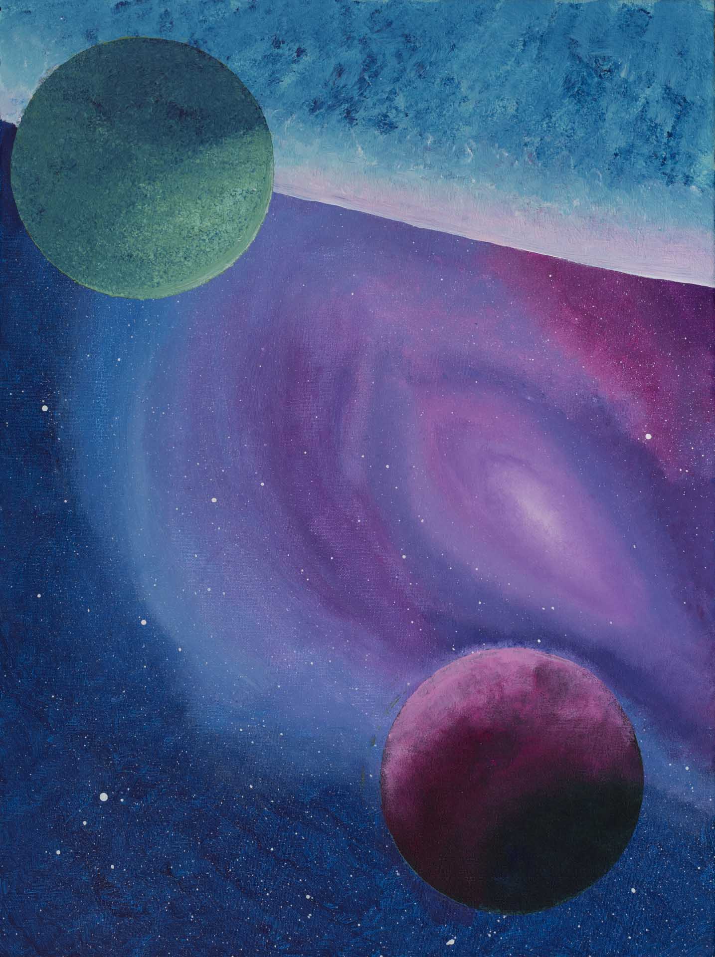 Celestial Bodies - Acrylic on Stretched Canvas: 45.5cm x 61cm