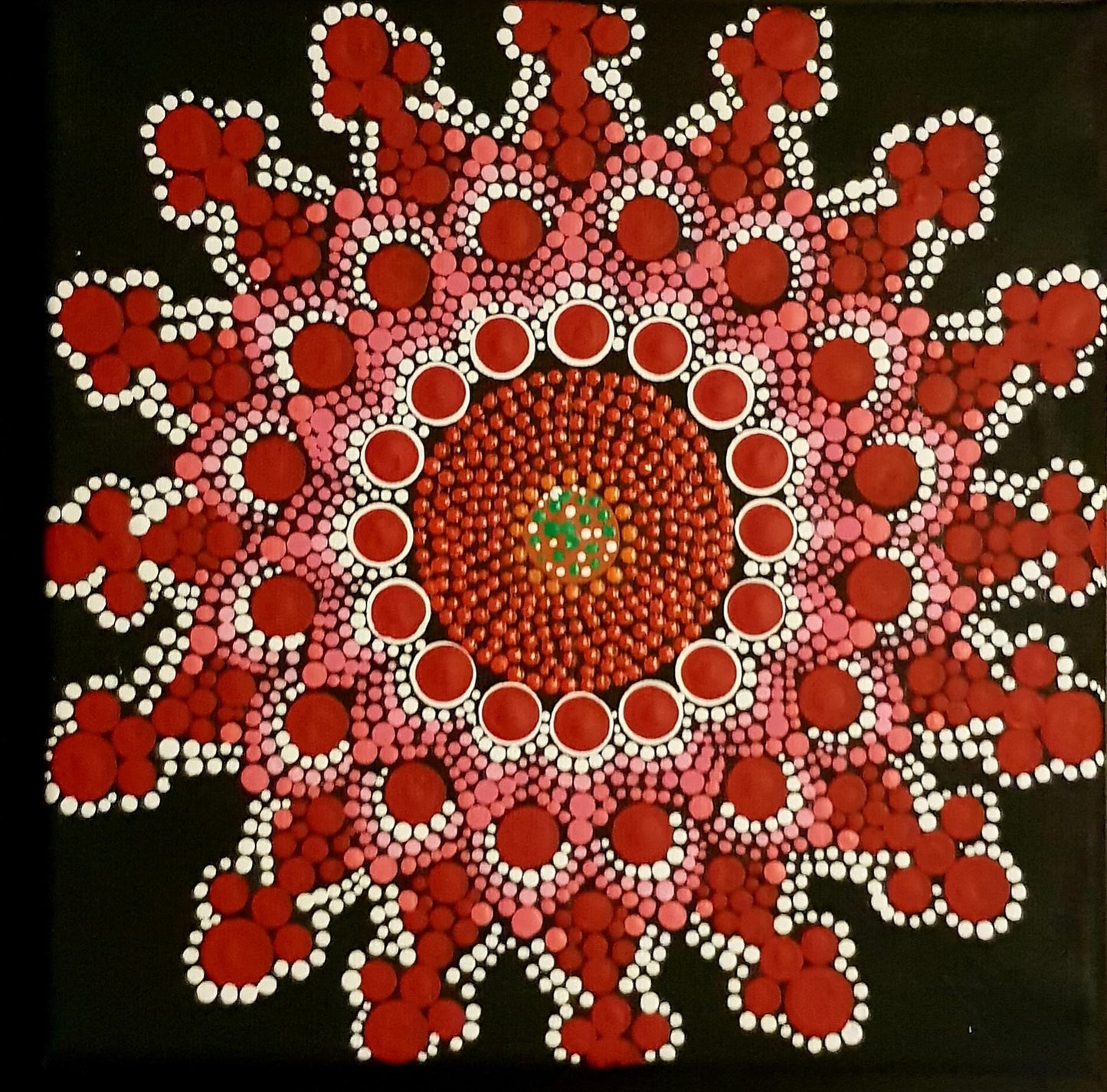 **SOLD** Dahlia: Acrylic on Canvas - 20cm x 20cm
